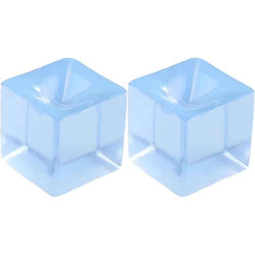 2Pcs Blue Fidget Squishes Toys Squeezing Ice Cube Fidget Squishes Toys Relieve Boredom Soft TPR Eco-Friendly Pinch Toy Executive Desk Toys Novelty and Gag Toys