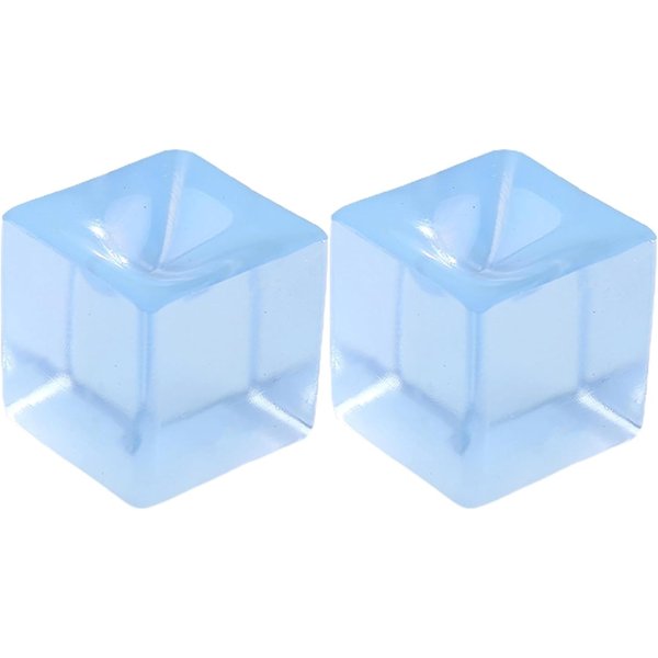 2Pcs Blue Fidget Squishes Toys Squeezing Ice Cube Fidget Squishes Toys Relieve Boredom Soft TPR Eco-Friendly Pinch Toy Executive Desk Toys Novelty and Gag Toys