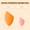 Real Techniques Mini Miracle Complexion Sponge 4 Pack, Small Makeup Blending Sponges, For Foundation & Concealer, Mini Size for Under Eyes & Touch-Ups, Travel Friendly, Natural Makeup, Latex-Free