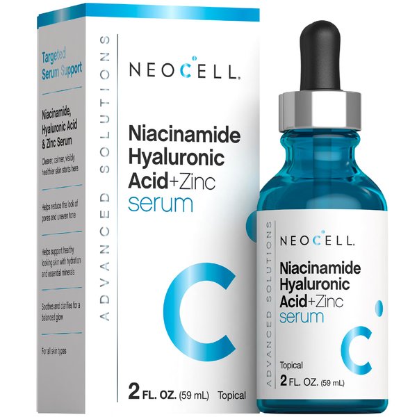 Niacinamide Hyaluronic Acid Serum | 2 fl oz | Plus Zinc | Moisturizing Formula | for Face and Neck | Advanced Skincare
