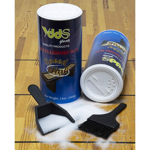 YDDS Shuffleboard Sand - Shuffleboard Wax with Mini Dustpan and Mini Brush, 2 Cans(2×14 oz)