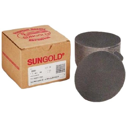 Sungold Abrasives 020068 5" 80 Grit Psa Sanding Discs Silicon Carbide Cloth For Stone, Glass And Marble, Pack-50