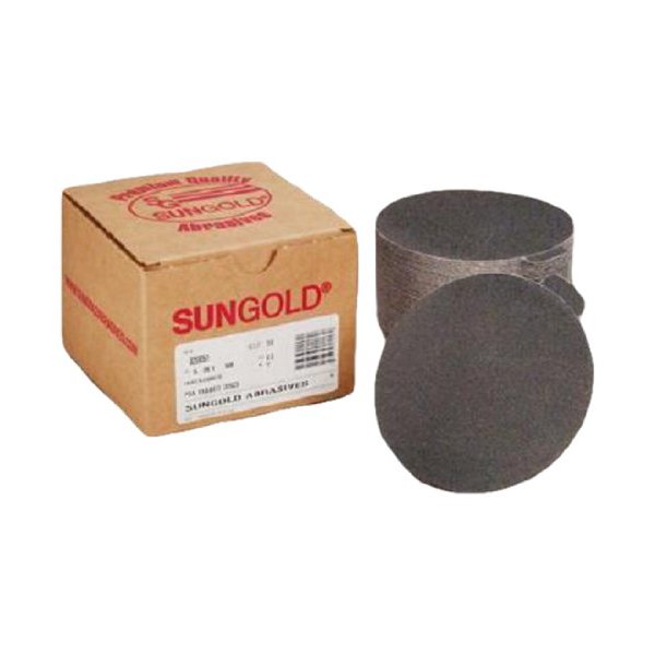 Sungold Abrasives 020068 5" 80 Grit Psa Sanding Discs Silicon Carbide Cloth For Stone, Glass And Marble, Pack-50