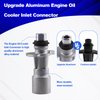 Upgrade Aluminum Engine Oil Cooler Inlet Connector Fits for Land Rover Sport LR4 Range Rover Part Number LR030593 C2Z18658 LR028136 LR011997
