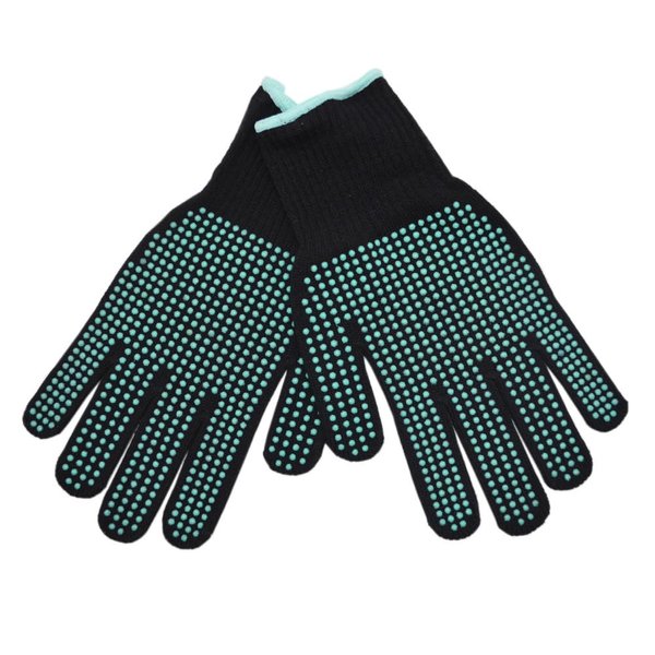 IYASA Heat Resistant Gloves for Hair Styling, Curling Iron Gloves, Heat Protectant Gloves for Hair Styling, Heat Gloves, Blue