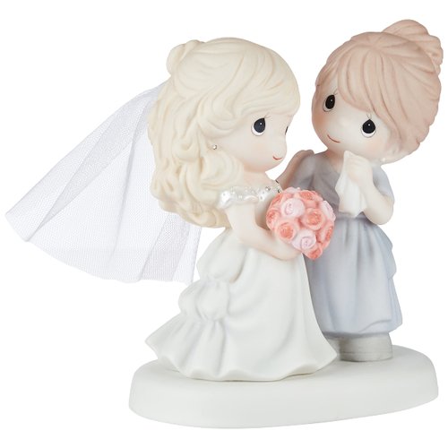 Precious Moments Mother of The Bride Figurine | My Daughter, My Pride, A Beautiful Bride Bisque Porcelain Figurine | Mother & Daughter Wedding Gift