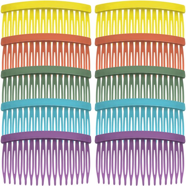 MARY LAVENDER Side Hair Comb for Women Hold Bangs Twist Comb French Twist Hair Pin Clips Hair Accessories Decorative Comb for Kids Girls 10pcs