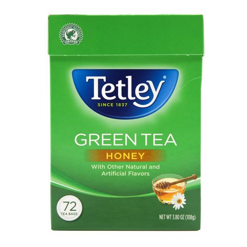 Tetley Green Tea, Honey, 72 Tea Bags | Refreshing, Light Flavor, Natural Ingredients | Ethical Sourcing