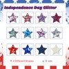 Laza Independence Day Nail Art Glitters 12 Colors Red Blue Silver Fine Powder Chunky Star Sequins Hexagon Confetti 4th of July Nail Decals Festival Polish Nail Art Supplies - Colorful Holiday