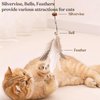 BOXTOHEART Hanging Treat Dispenser for Indoor Cats, Interactive Door Hanging Cat Toy with A Stimulating Bird Toy for Bored Cats, Mental Stimulation, Slow Feeder, Healthy Eating (Feather)