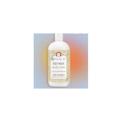 First Aid Beauty Pure Skin Body Wash Vanilla Cookie Deep Cleansing, Limited Edition Holiday Collection 16 fl oz