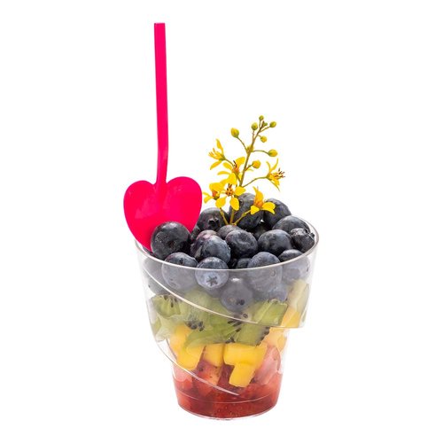 Restaurantware 3.5 Inch x 1.3 Inch Heart Spoons 500 Disposable Mini Plastic Spoons - Heart-Shaped For Desserts Magenta Plastic Tasting Spoons For Parties Or Events