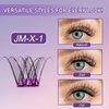 JoMay Self-Adhesive Lash Clusters,Press-On Lashes 10-16mm,Individual Lash Extension Kit with Tweezers,No Glue Needed,Natural DIY Eyelash Extension Kit (X1-10-16mm)