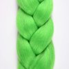 Green Jumbo Braiding Hair 24Inch Synthetic Pre stretched Crochet Braids Hair High Temperature Synthetic Fiber Box Twist Braids Hair Extensions for Woman (24Inch,Lime)