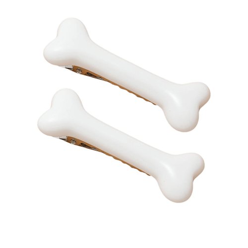2Pcs White Dog Bone Hair Clips Hairpins Barrette,Punk Personality Women Lovely Hair Band Decoration Design Headwear，Hair Clips，Clips and Barrettes