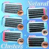 570PCS Himirell Eyelash Clusters - 30D+40D+50D+60D+80D+100D Wispy Individual Lashes, 8-16MM D Curl Lash Extension, Natural Lashes Clusters for Beginners DIY Cluster Eyelash Extensions
