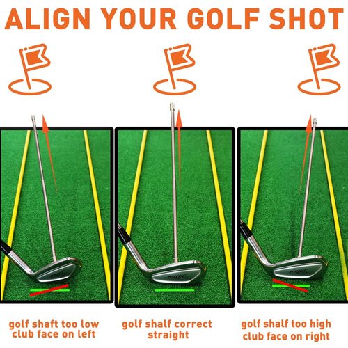 THE GOLFER STORE Golf Alignment Rods, Golf Swing Trainer Aid Golf Club Alignment Stick Corrector Help Visualize and Align Your Golf Shot Golf Alignment Aids