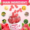 Sugar-Free CoQ10 Gummies 250mg, Coenzyme Q10 Supplements Plus Omega-3, Vitamin B6 & Zinc, High Absorption CoQ10 Supplement for Cellular Energy & Antioxidant Support, Raspberry Flavor, Vegan 120Cts