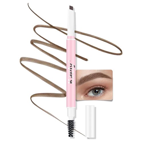 Waterproof Eyebrow Pencil, Professional Makeup Micro Brow Pencil, Double-ended ultra-fine eyebrow pencil, Ultra-Fine Mechanical Pencil (1, 06#Soft Brown)