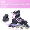 ITurnGlow Kids Boys Adjustable Girls Inline Skates Brake Stopper,Replacement Rollerblade Brake Pads (Black)