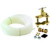 Eastman Ice Maker Installation Kit with Brass Inserts, 1/4 Inch Compression, 25 Foot Polyethylene Ice Maker Connectors, White, 48362