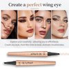 2024 Upgrade Magic Eyebrow Pen, Contouring Pen Fine Stroke 3D Waterproof Microblading Eyebrow Pencil with 4-Fork-Tip Create Natural Hair-Like Brows Stay on All Day(04# Black)