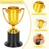 WINKIO Mini Trophies, 6 Pack Gold Trophy Award, Plastic Trophies for Kids, 4 Inch Trophy Cups, Award Trophies for Party Favors, Props, Rewards, Winning Prizes, Competitions Ceremony Parties Favor