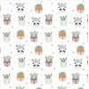 Stesha Party Woodland Animal Succulent Planter Gift Wrap Paper - 30 x 20 Inch (3 Sheets)