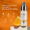Vegnclever Super Vitamin C Serum - Super Moisturizing, Anti-Aging All-In-One Formula with Niacinamide, Collagen Peptides, Caffeine, and Vitamin E, Original Vitamin C Face Serum - 2 Pack