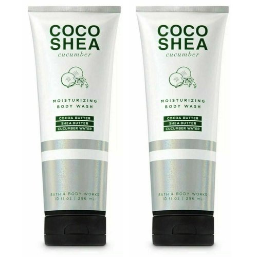 Bath and Body Works Gift Set of 2 - 10 Fl Oz Moisturizing Body Wash - (Coco Shea Cucumber)