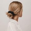 3 Pcs Mulberry Silk Hair Scrunchies For Women Stain Silk Hair Band Hair Elastic Ponytail Holders (Black)
