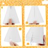 Qilery 100 Pcs White Party Cone Hats DIY Fun Birthday Hat with Rope April Fool's Day Ice Cream Paper Cones Hat Bulk for Kids Adults Art Painting Craft Party Supplies Decoration