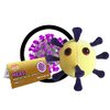 GIANTmicrobes MERS Plush - Soft Plush Features The Signature Spike Proteins of The Virus, Great Gift for Scientists, Educators and Healthcare Workers, Includes a Card with Factual Information