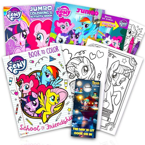 M L P My Little Pony Coloring and Activity Book Bundle with 3 MLP Books with Games, Puzzles, Activities and Stickers (Party Pack) My Little Pony Birthday Part My Little Pony Party Favors