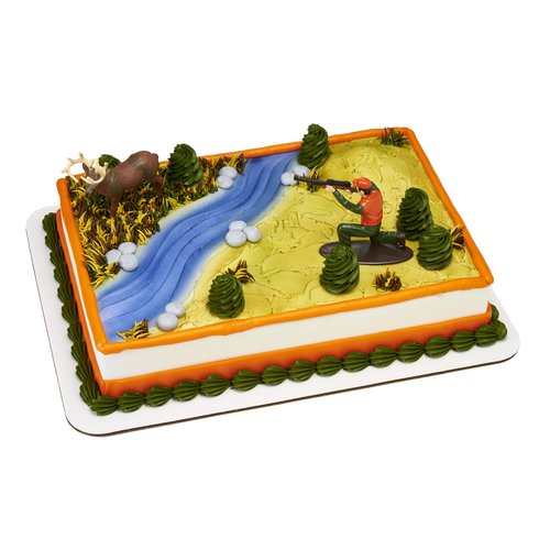 DecoSet® Deer Hunting Cake Decorating Set Multi Deer 3.1" x 1.35" x 3.1"; Hunter 3.4" x 1.35" x 2.65"