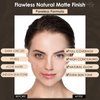 FOCALLURE PerfectBase Lasting Poreless Liquid Foundation, Medium to Full Coversage with Matte Finish, Covers Blemishes & Under-Eye Circles for All Skin Types, YL03 LINEN