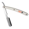 Classic Samurai Stainless Steel Professional Barber Straight Edge Razor with 100 Lord Single Edge Razor Blades (White)