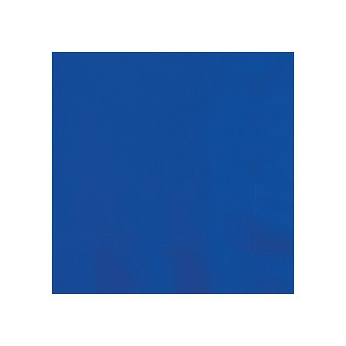Creative Converting 803147B 50 Count Touch of Color Beverage Napkins, Any, Cobalt Blue