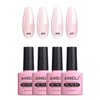 AIMEILI Transparent Milky White Nude Gel Nail Polish Soak Off U V LED Hema Free Gel Nail Lacquer Salon DIY Set Of 4pcs X 10ml - Kit Set 20