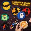 OCHIDO Halloween Wooden Painting Craft Kits for Kids,Halloween Crafts for Kids Party Favors,Glow in The Dark Painting Kit for Kids Ages 6-12,Halloween Decorations