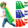 iROLEWIN Dinosaur-Capes-Costume for Kids Dragon Masks Dino-Party-Favors 6 Pack Toddlers Boys Dress-up Costumes Role Play Gift