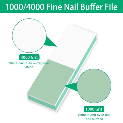 CGBE Nail Buffer Block and Shine Kit, 50 Count Mini Nail Buffer for Polishing Smooth and Shiny Natural Nails Fingernail Mini Buffer Nail File Smoother Buffer Block 1000/4000 Grit