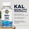 KAL Methyl Folate 400 mcg DFE, 5-MTHF Active Form Vitamin B9, Folic Acid Supplement, Heart Health, Prenatal, Mood and Brain Support, Fast Dissolving ActivTab, 60-Day Guarantee, 90 Servings, 90 Tablets