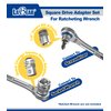 LABEAR- 4pcs socket wrench adapters, Ratcheting Wrench to Square Drive Adapter Set