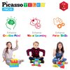 Picasso Cubes Kids Pixel 1” Magnetic Puzzle Cube Mix & Match w/Free Ideabook Sensory Toys STEAM Learning Building Block Magnets Construction Toy Set Stacking Magnet Creative Kit