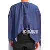 Barber Strong The Barber Cape Haircut Cover for Men, Hair Repelling and Static-Reducing Material, Flexible Elastic Neckband, Water Resistant Fabric, Oversized for Complete Coverage - Blue/White Stripe