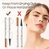 2024 New Magic Eyebrow Pencil, Eyebrow Pencil, 3D Waterproof Microblading Eyebrow Pencil Contouring Pen, 4 Tipped Precise Brow Pen, Natural Fine Stroke Microblading Eyebrow Pencil (Dark Brown)