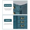 1pcs Miniature Chest of Drawers: Dollhouse Blue Tall Drawer Cabinet 1:24 Scale Mini Nightstand for Doll House Accessorie 2.12in ABS