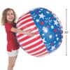 Fun Express - Patriotic Giant Beach Ball for Fourth of July - Toys - Inflates - Beach Balls - Fourth of July - 1 Piece