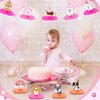 9 Pcs Dog Themed Party Decorations Pink Dog Honeycomb Centerpieces Dog Party Favors Dog Themed Birthday Party Supplies Puppy Party Decorations Pets Table Decorations for Dog Theme Birthday Party